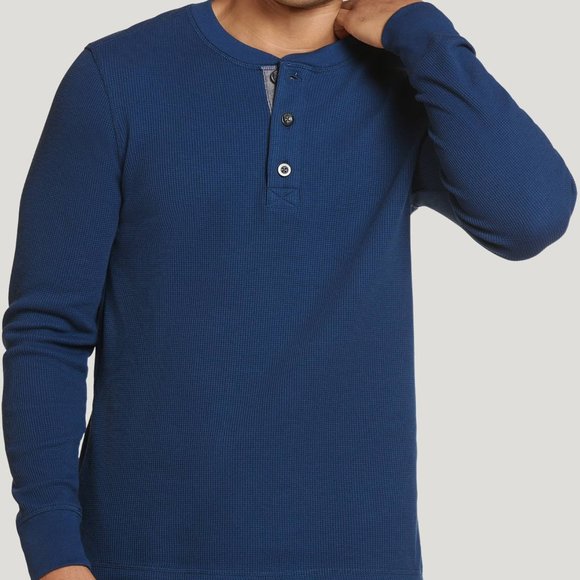 Jockey Shirts Jockey Mens Waffle Thermal Long Sleeve Henley Tee Nwt